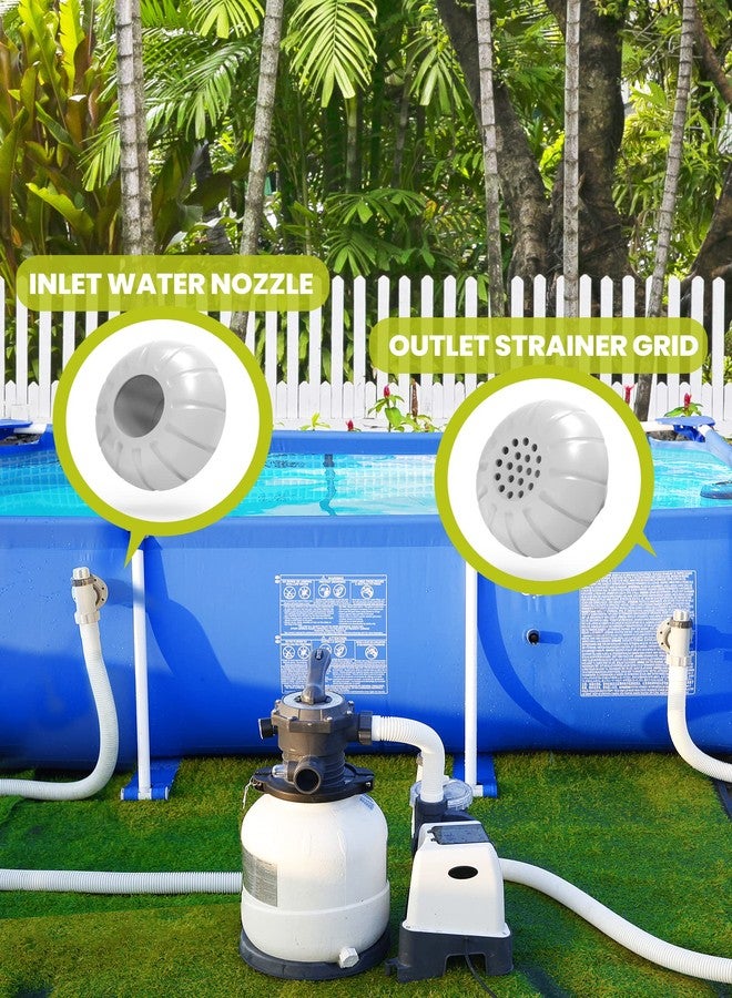 SUMMERBUDDY Above Ground Pool Parts, Replacement Pool Pump Part with Plunger Valve, 1.5" Outlet Strainer & Inlet Nozzle, Pool Hose Adapter for Sand Pump (Style 1) - Image 3