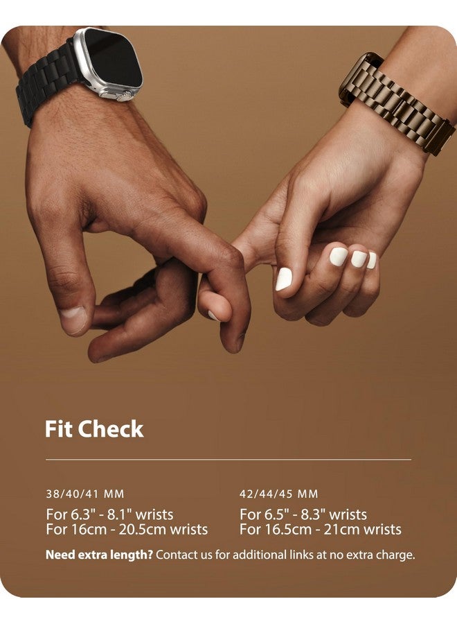 فولموزا أحزمة ساعة آبل المتوافقة من فولموسا 38 مم 40 مم 41 مم، حزام iWatch من الفولاذ المقاوم للصدأ مع حافظة لسلسلة ساعات آبل 9/8/7/6/5/4/3/2/1/SE/SE2/Ultra، لون القهوة - Image 5