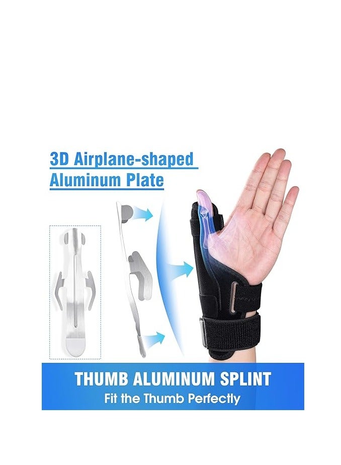 Thumb Splint Support Brace with Wrist Strap, Pain Relief from Arthritis, Sprains - Image 2