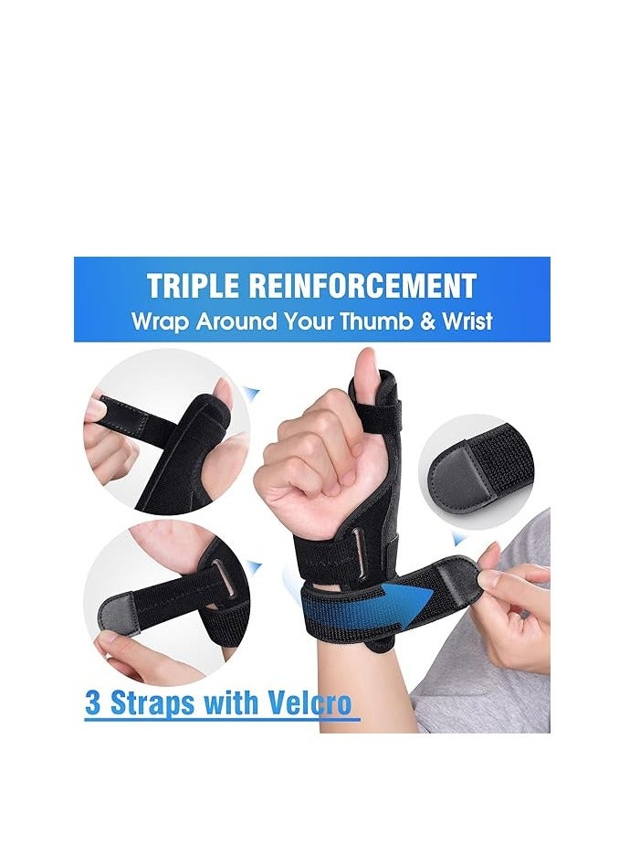 Thumb Splint Support Brace with Wrist Strap, Pain Relief from Arthritis, Sprains - Image 3