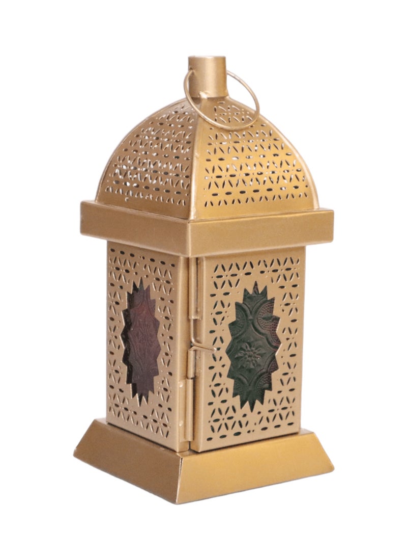 Hilalful فوانيس هومسمثس المربعة، لون ذهبي – ديكور أنيق لمدخل المنزل، منطقة المعيشة، أو الحديقة – ديكور داخلي وخارجي أنيق. - Image 1