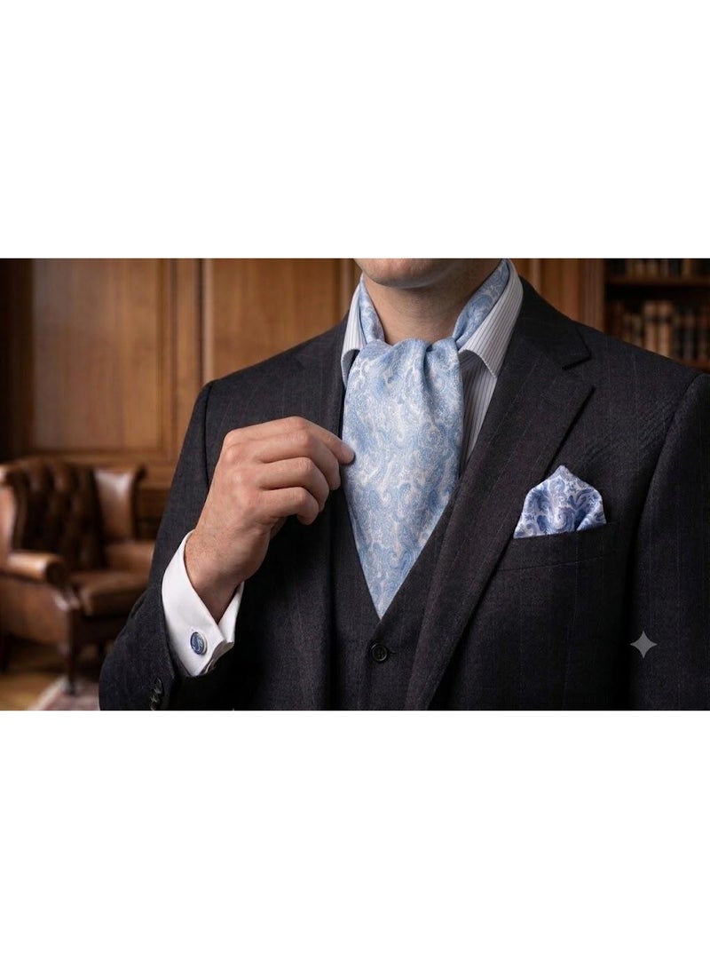 Set Consisting Of Three Pieces (tie - Handkerchief - Cufflinks) - Image 1