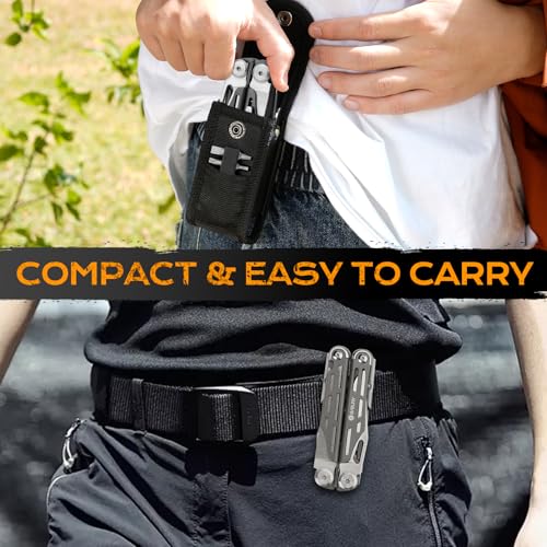 BIBURY Multitools BI2038C, 22-in-1 Stainless Steel Pocket Knife with Scissors, Foldable Self-locking EDC Multi tools Pliers with Sheath for Outdoor Hunting Survival Camping Simple Repair - Image 4