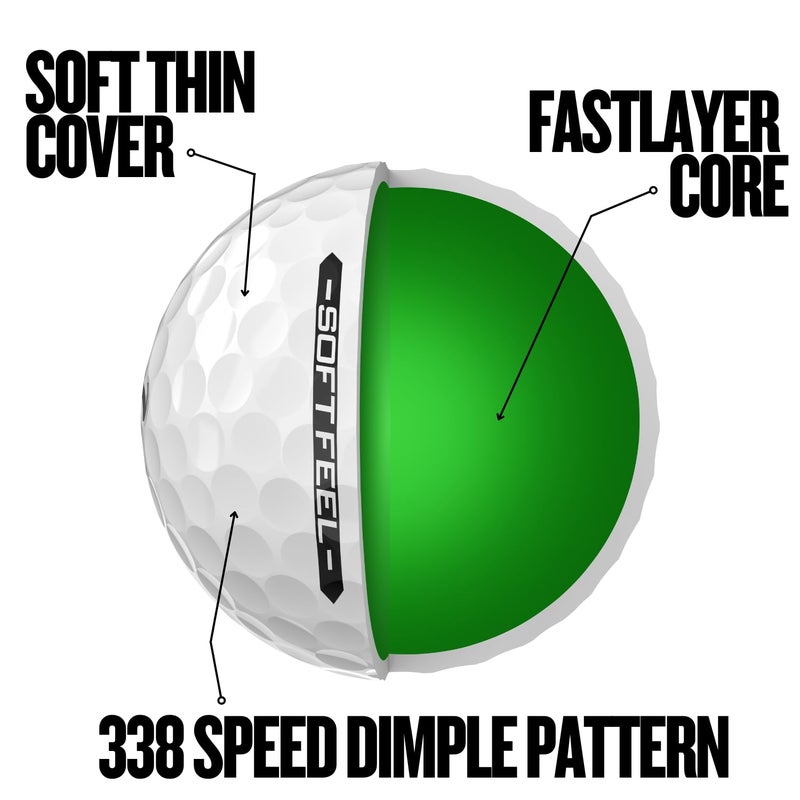 Srixon Soft Feel Golf Balls, Soft Feel 14, White - Image 5