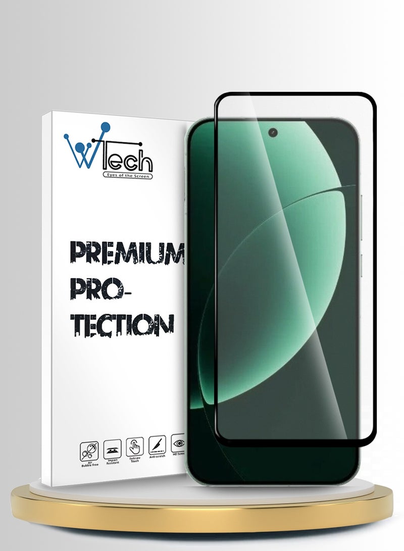 دبليو تيك واقي شاشة زجاجي مقسى كامل الغطاء بكامل الغراء لسلسلة Realme GT 8 Pro 5G 2025 الفاخرة E2E (MSGECN) - شفاف/أسود - Image 1