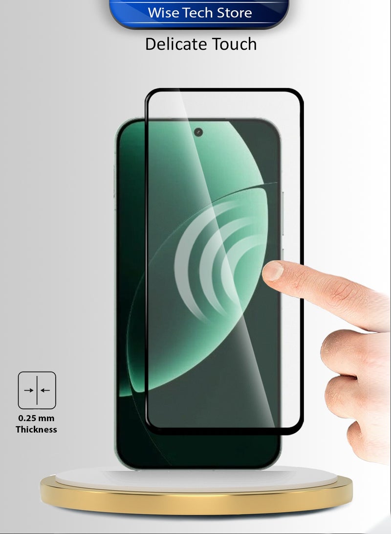 دبليو تيك واقي شاشة زجاجي مقسى كامل الغطاء بكامل الغراء لسلسلة Realme GT 8 Pro 5G 2025 الفاخرة E2E (MSGECN) - شفاف/أسود - Image 4