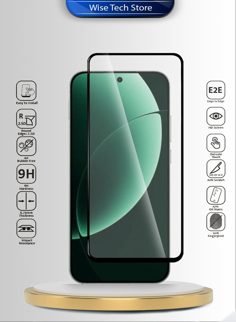 دبليو تيك واقي شاشة زجاجي مقسى كامل الغطاء بكامل الغراء لسلسلة Realme GT 8 Pro 5G 2025 الفاخرة E2E (MSGECN) - شفاف/أسود - Image 2