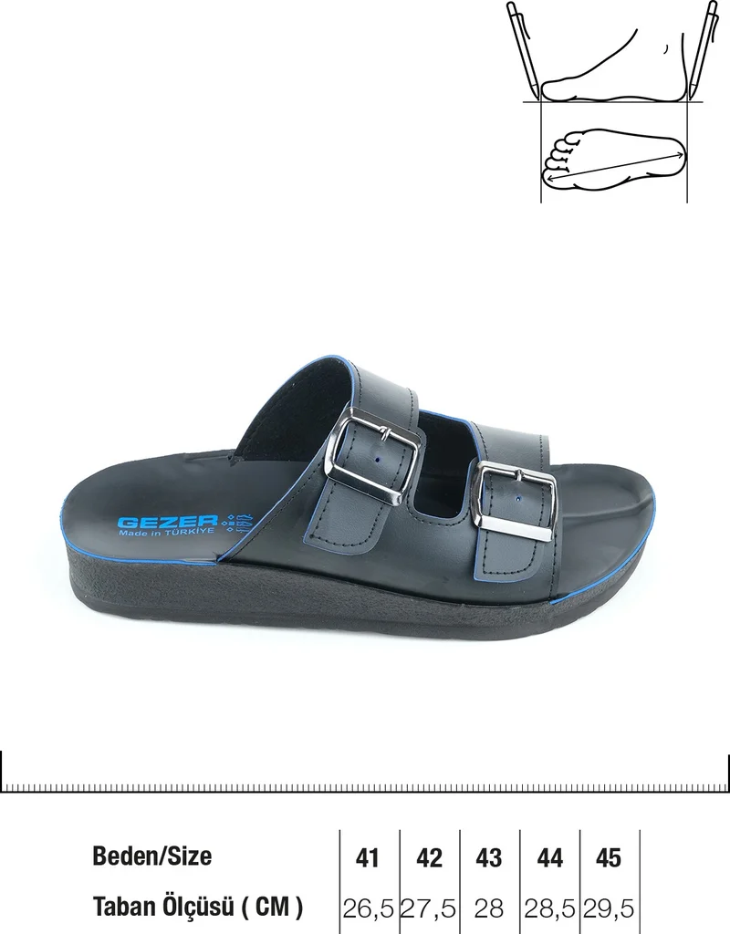 Gezer Summer Men's Two Buckle Adjustable Slippers