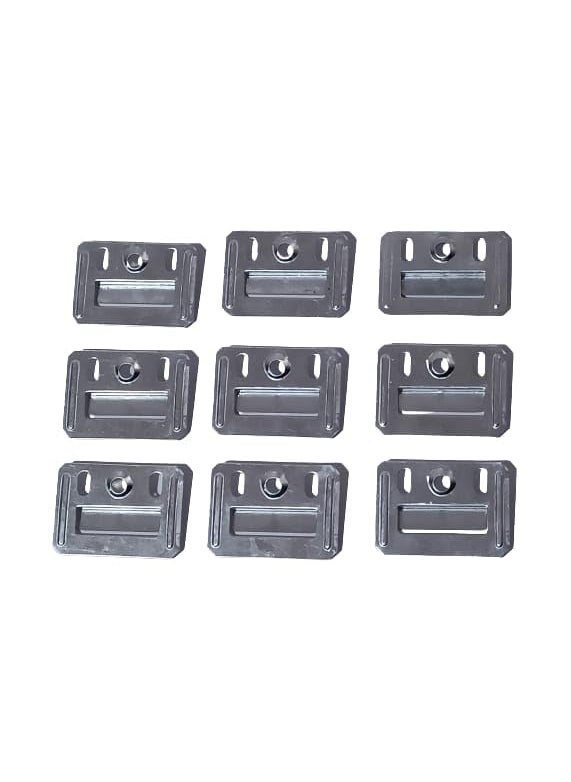terasabtera terasabtera PVC Wall Panel WPC Louver Cladding Clips GI Galvanized Iron Steel Clamp Buckle Interlocking Hanging Bracket Silver Furniture Fixing for Integrated Panels Pack of 400 Pieces  - Image 5