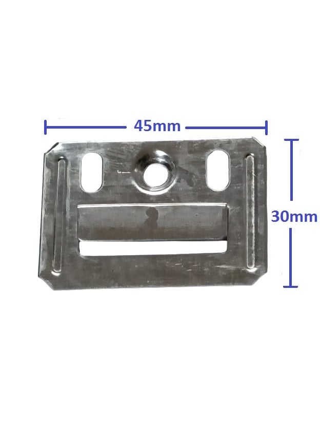 terasabtera terasabtera PVC Wall Panel WPC Louver Cladding Clips GI Galvanized Iron Steel Clamp Buckle Interlocking Hanging Bracket Silver Furniture Fixing for Integrated Panels Pack of 400 Pieces  - Image 3