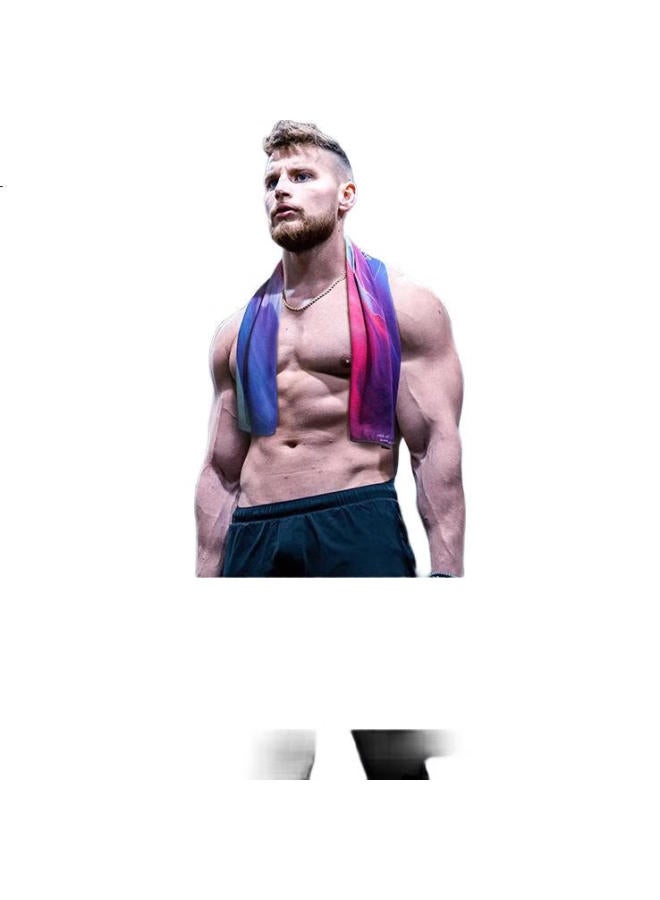 Pack All Fitness Running Yoga Sweat-Absorbing Quick-Drying Towel, Fashionable Sports Cooling Sweat-Wiping Cold Sensation Towel, 100*30Cm - Image 1