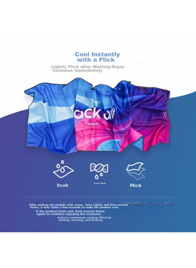 باك أول Pack All Fitness منشفة امتصاص العرق سريعة الجفاف للجري واليوجا، منشفة رياضية عصرية مبردة لمسح العرق بإحساس بالبرودة، 100*30 سم - Image 3