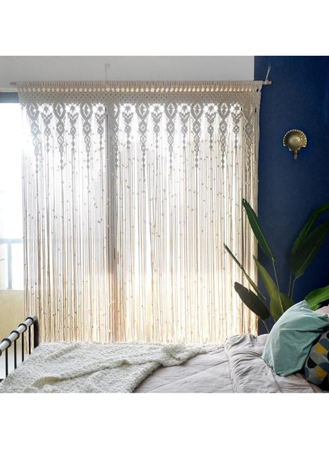 general String Curtain, Bead Curtain, Door Curtain, Wall Hanging Woven Curtain, Tapestry, Home Door, Wedding Party, Pendant, Room Decor, Macrame Tapestry Ornament 90*180cm - Image 2