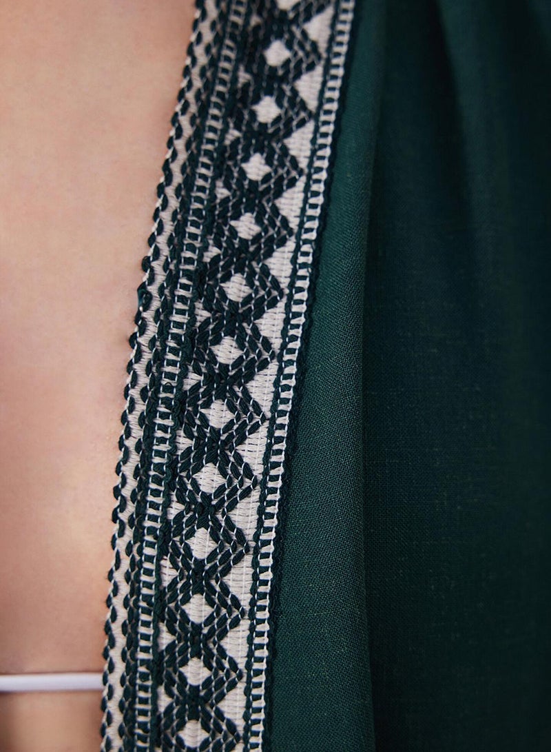 Penti Leaf Green Kimono - Image 4