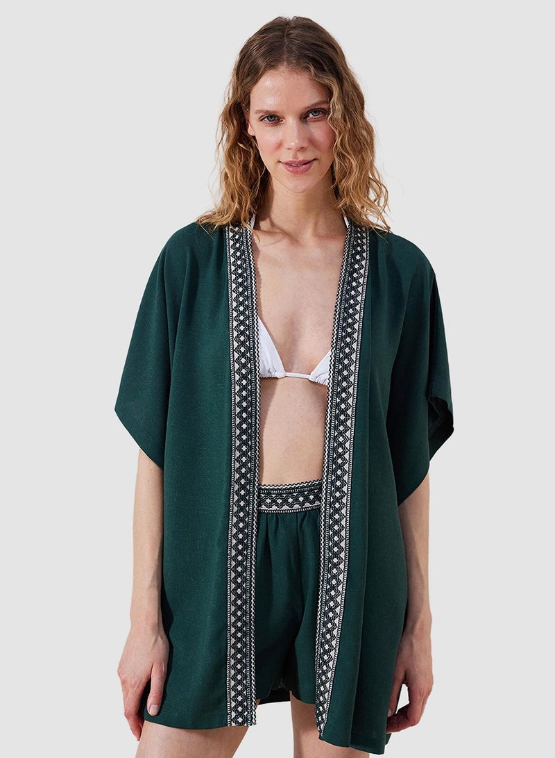 Penti Leaf Green Kimono - Image 1