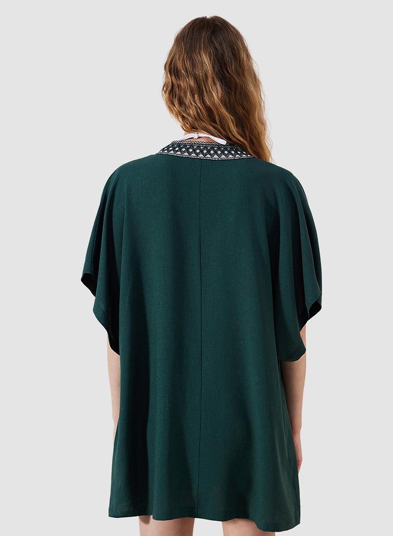 Penti Leaf Green Kimono - Image 2