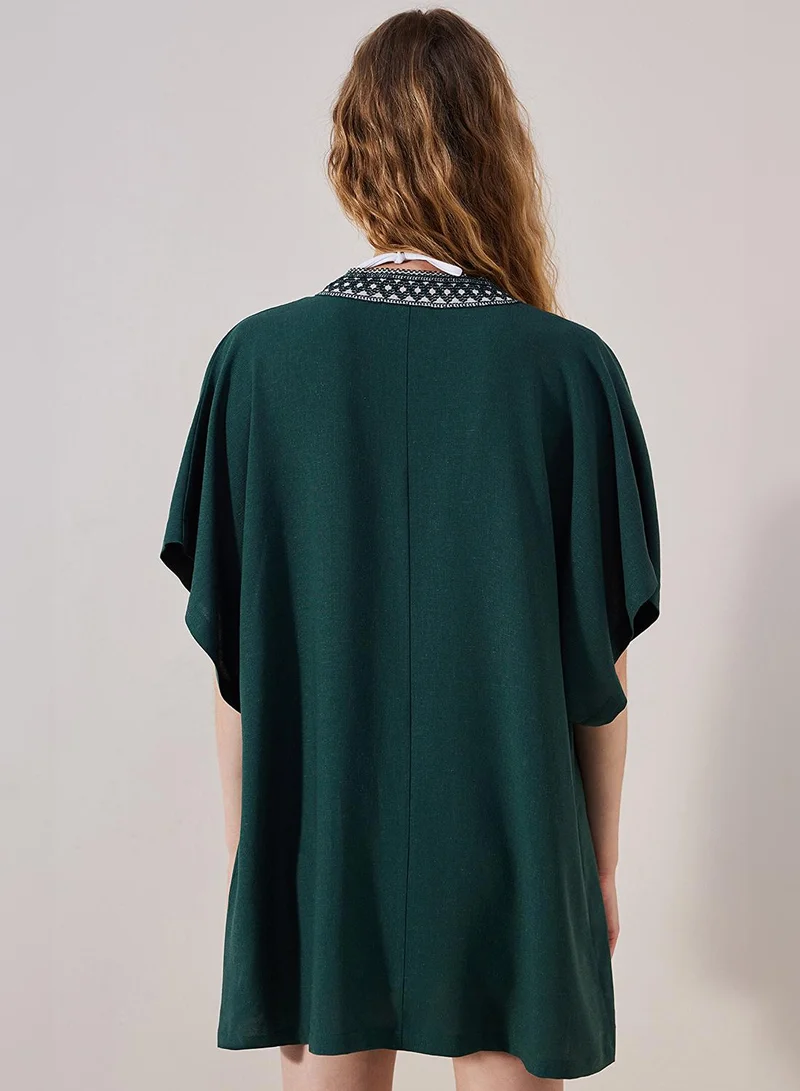 Penti Leaf Green Kimono