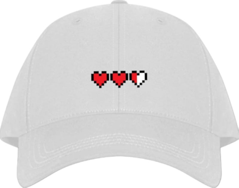 Life Meter Plain unisex baseball cap White