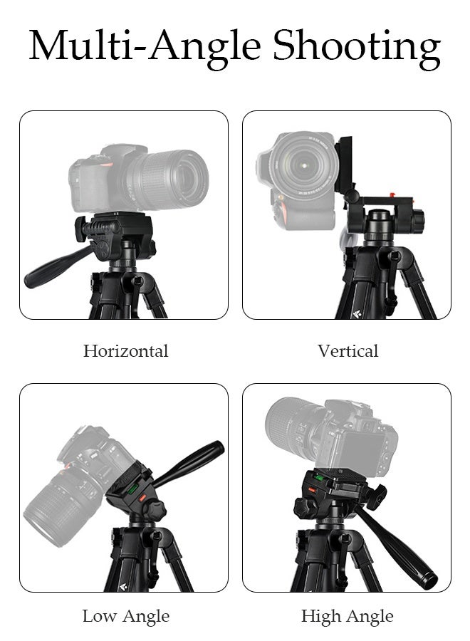 DUNISO Tripod Stand Extendable Phone Tripod Stand with Portable Pouch, Portable Phone Tripod Stand, Phone Mount for iPhone＆ Android Phone Gopros DSLR Cameras  - Image 5