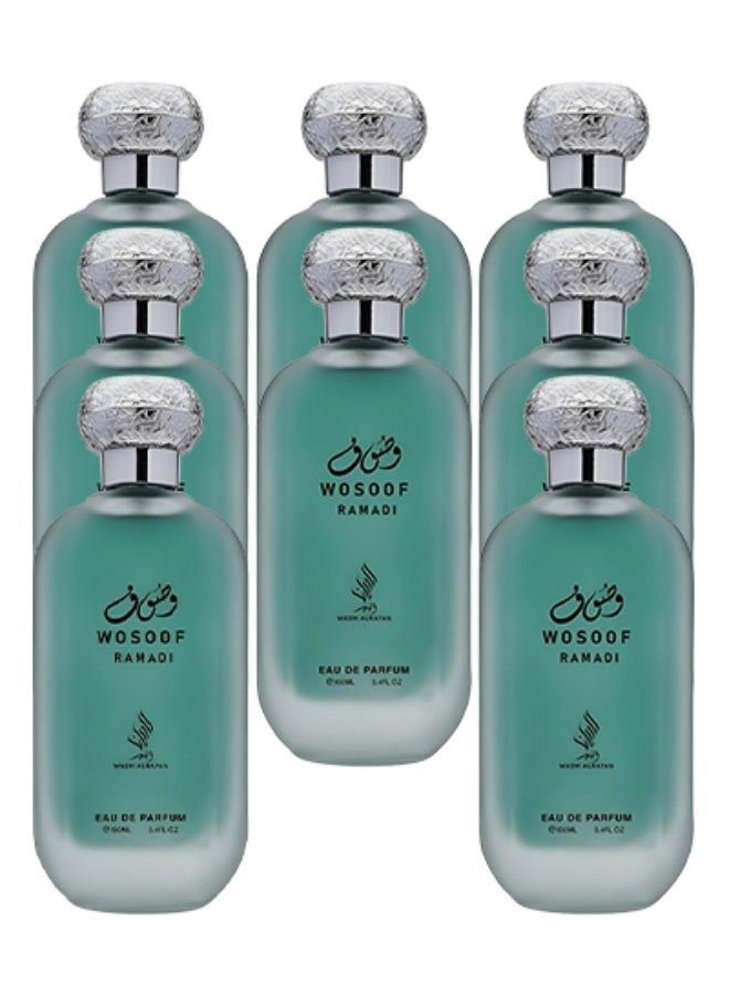 Alrayan 8 Pieces Wosoof Ramadi Wasm Al Rayan Perfume For Unisex 100ml EDP - Image 1