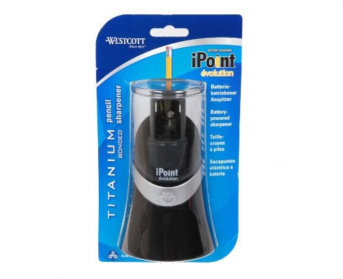 Westcott Ipoint Evolution Titanium Bonded Pencil Sharpener, Assorted Colors - Image 1