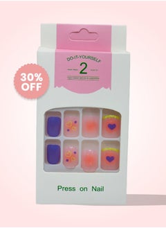 Generic Elegant Artificial Nails - 12 Pieces with Double-Sided Adhesive  for a Perfect Look  - Image 3