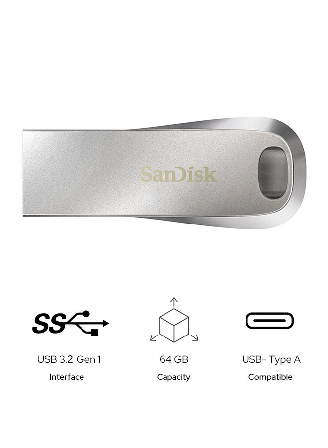 sandisk Ultra Luxe, USB 3.2 Gen 1 Flash Drive,USB Type A, 300 MB/s 64 GB SDCZ74-064G-G46 - Image 1