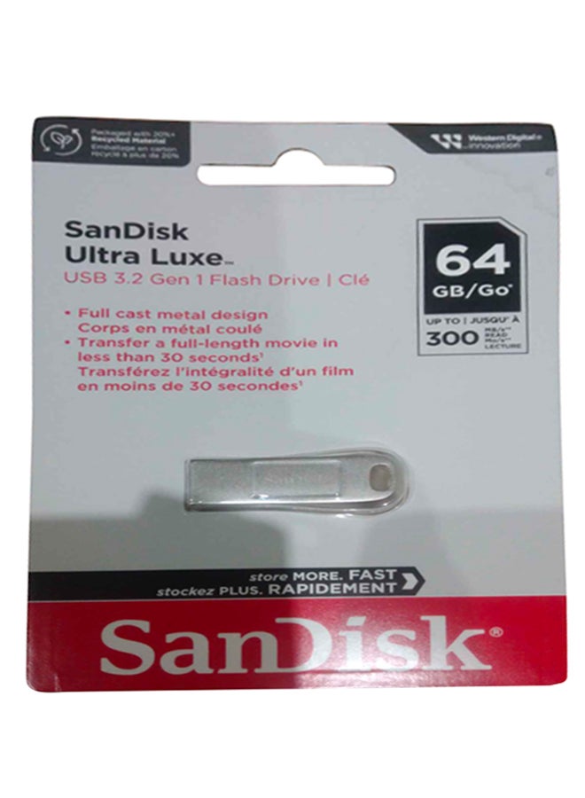 sandisk Ultra Luxe, USB 3.2 Gen 1 Flash Drive,USB Type A, 300 MB/s 64 GB SDCZ74-064G-G46 - Image 5