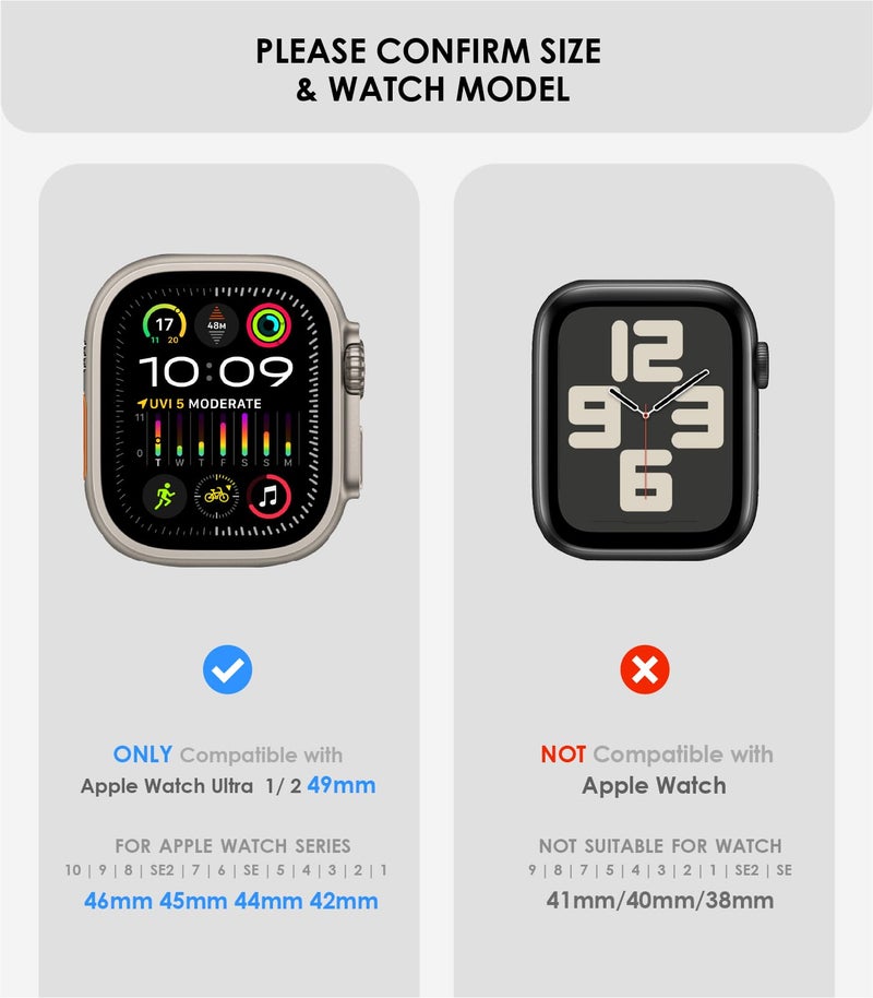 Aulumu A11 Mag Buckle Slim Band Designed for Apple Watch | Memory Quick Release | Velvet Nylon Braid | Stainless Steel Magnetic Clasp - Misty Green - Image 2