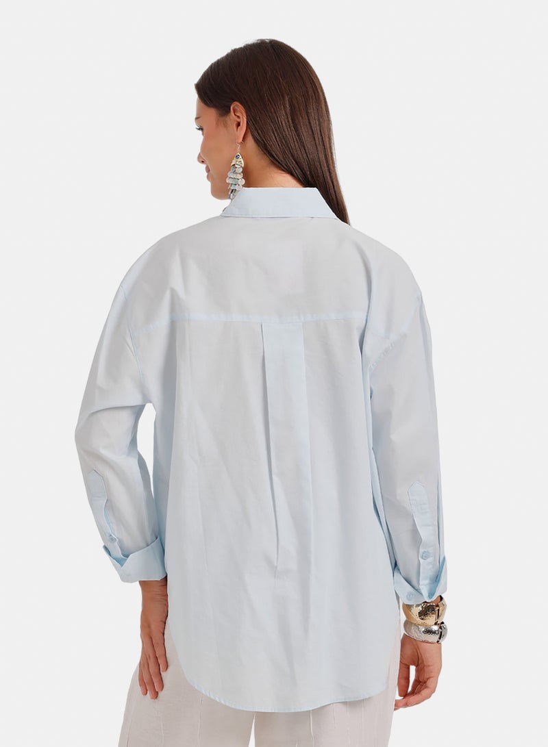 Carina Curved Hem Shirt - Image 4