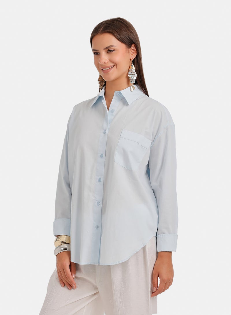 Carina Curved Hem Shirt - Image 3