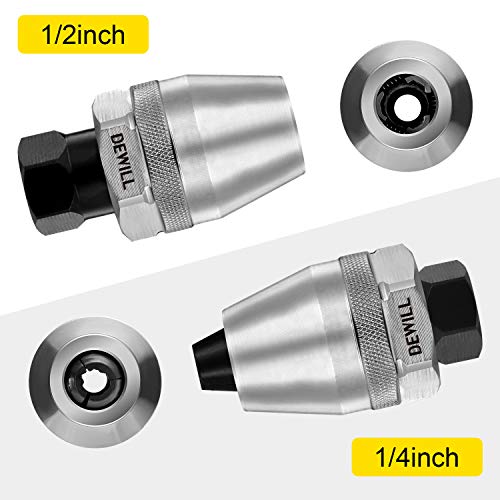 DEWILL Broken Bolt Remover, Stud Extractor Tool to Locks and Removes 1/4-Inch to 1/2-Inch Rounded Studs, Hexagonal Flat - Suitable for Rust, Painted, Damaged Waste Bolts - Image 3