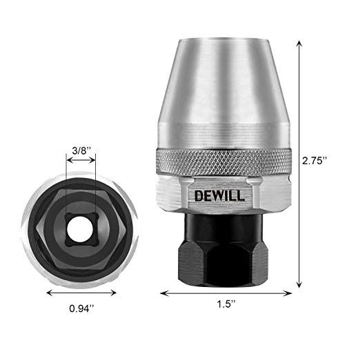 DEWILL Broken Bolt Remover, Stud Extractor Tool to Locks and Removes 1/4-Inch to 1/2-Inch Rounded Studs, Hexagonal Flat - Suitable for Rust, Painted, Damaged Waste Bolts - Image 4