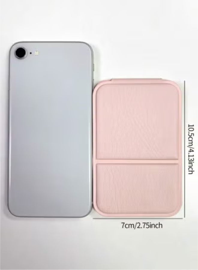 Pocket Mirror, Portable Folding Compact Makeup Mirror for Quick Touch-ups on the Go (CherryPink) - Image 4