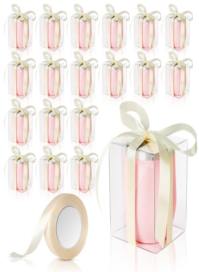 WANGDEFA 20 Pack Stemless Wine Glass Gift Boxes With Clear Window - Favor Boxes for Gifting - Can Hold 15oz Glass - Bachelorette Party Wedding - Image 1