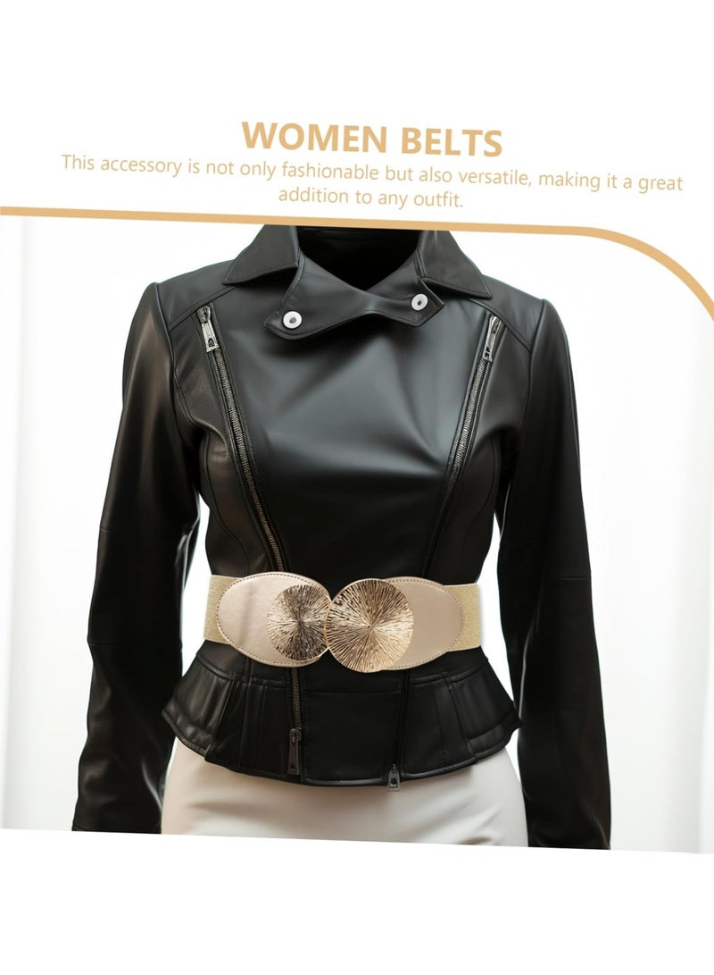 Oasisgalore Fashion Elastic Waist Belt for Women - Gold, Wide Stretchy Belt for Dresses, Shirts, Jumpsuits, and Long Coats - Image 5