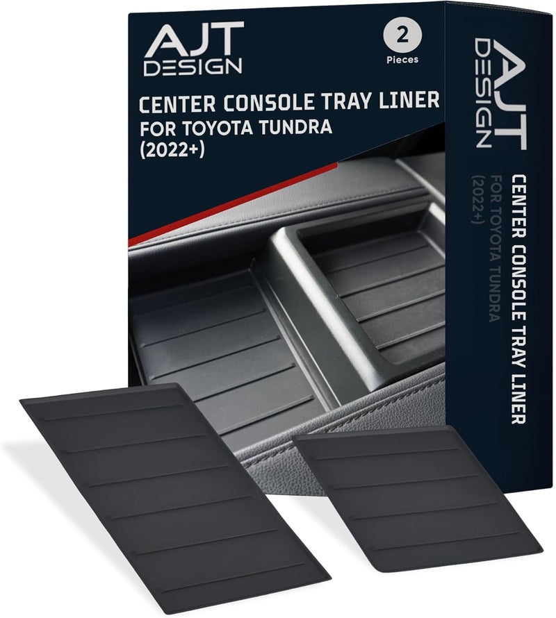 AJT DESIGN Center Console Tray Liner for Toyota Tundra (2022+) & Sequoia (2023+) - Non-Slip Organizer Mat - Image 1