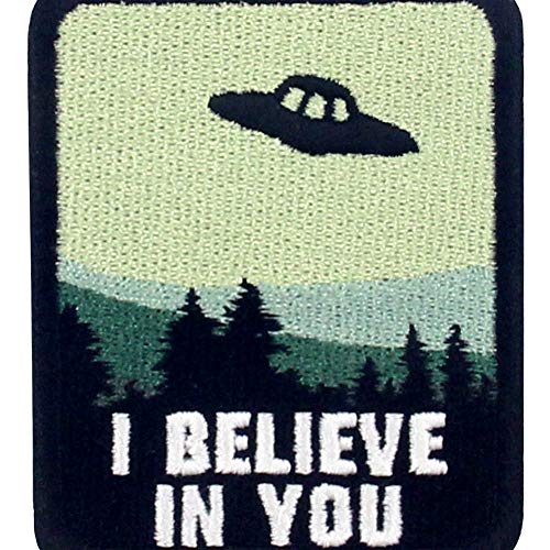 Rocking Planet I Believe in You X - Files UFO Patch Patch Embroidered Biker Applique Iron On Sew On Emblem - Image 2