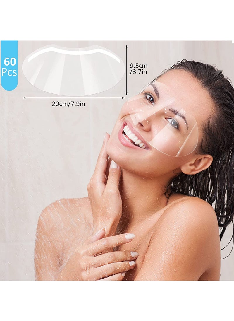 GNAFOTU - Disposable Face Sheilds, Clear Shower Eye Shield, Plastic Face Visors Hairdresser Transparent Hairspray Shield Makeup Protector for Eyelash Extensions Hair Cutting, Makeup Shower for Hair Salon 50pcs - Image 1