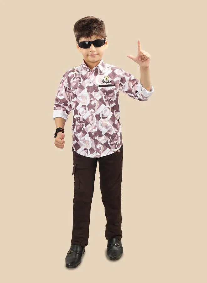 Ts Trends Ts Trends Printed Buttoned Shirt and Pant Set
