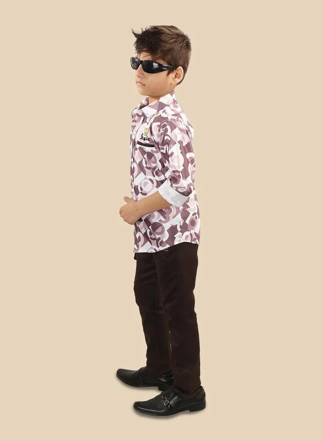Ts Trends Ts Trends Printed Buttoned Shirt and Pant Set