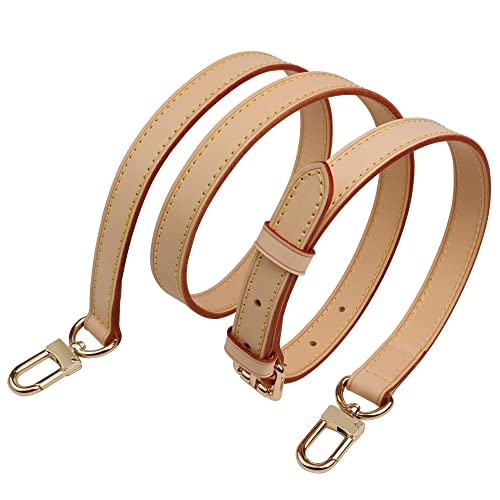 COLSEEY Genuine Vachetta Leather Crossbody Strap Genuine Leather Adjustable Replacement Strap for Shoulder Bag Handbag Purse（0.71 Inch Width） - Image 1