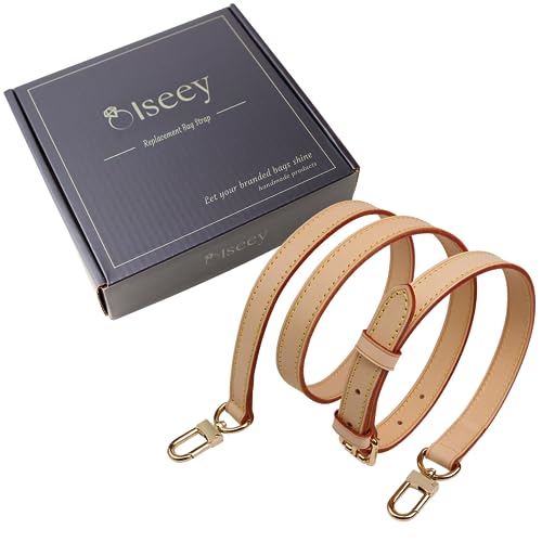 COLSEEY Genuine Vachetta Leather Crossbody Strap Genuine Leather Adjustable Replacement Strap for Shoulder Bag Handbag Purse（0.71 Inch Width） - Image 5