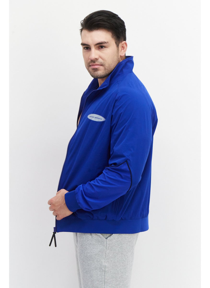 Bel-Air Athletics - Men Sportswear Fit Long Sleeve Training Jacket, Blue - Image 1
