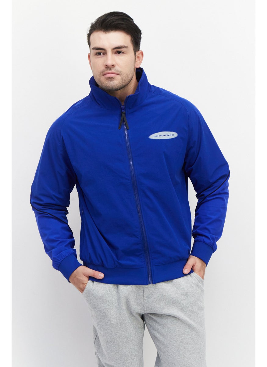 Bel-Air Athletics - Men Sportswear Fit Long Sleeve Training Jacket, Blue - Image 1