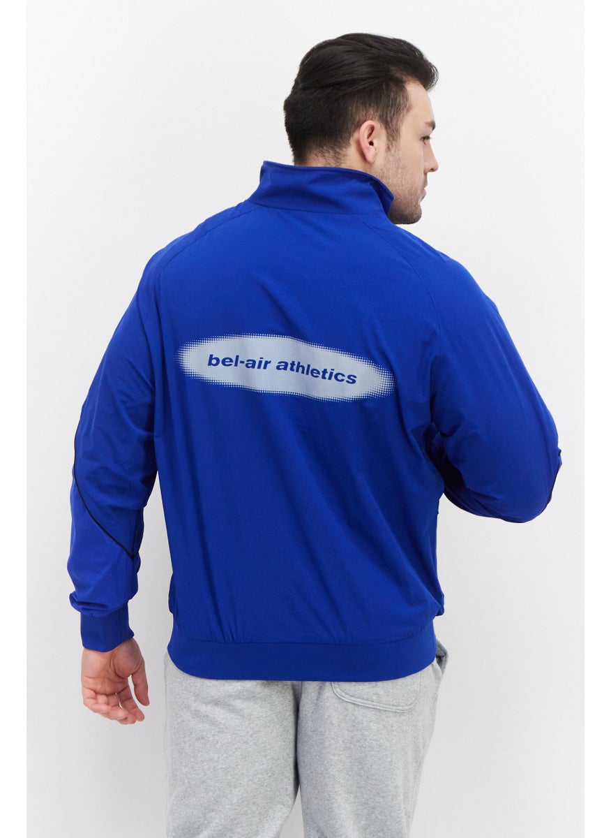 Bel-Air Athletics - Men Sportswear Fit Long Sleeve Training Jacket, Blue - Image 1