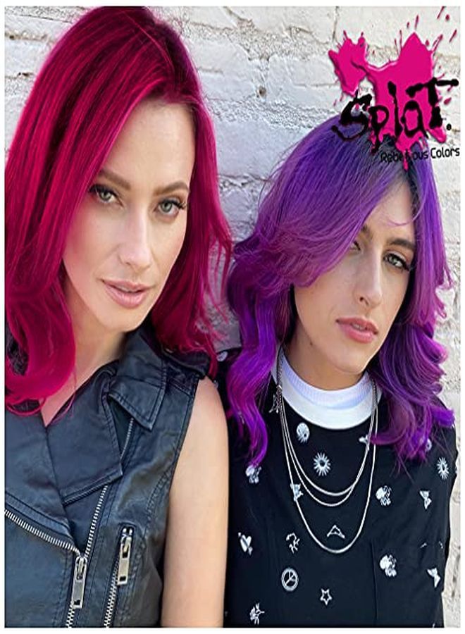 SPLAT Midnight Magenta Semi-Permanent Hair Color Kit No Bleach, Vegan, Cruelty Free - Image 4