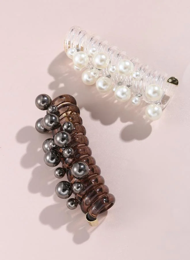 تايك تو Set of 2 - Beaded Wire-Style Hair Tie