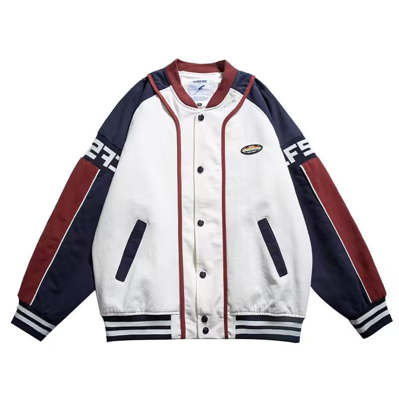 American Trendy Brand Baseball Uniform Jacket For Men In Autum New Loose Splicing Top Casual Versatile Couple Jacket - Image 1