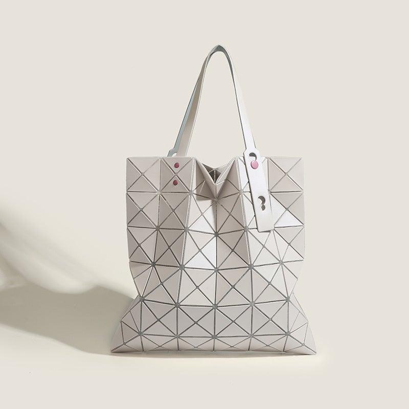 Geometric Rhombus Bag Japanese And Korean All-Match Laser Shoulder Underarm Bag Simple Large Capacity Portable Tote Bag - Image 2